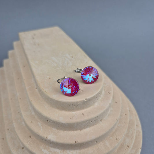 Auskari no medicīniskā zelta ar spīdīgiem Swarovski akmeņiem