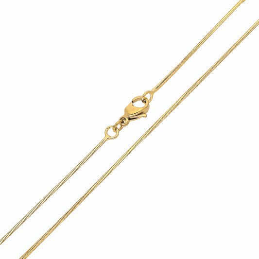 Smalka ķēdīte ar zelta pārklājumu, 60 cm, 1 mm