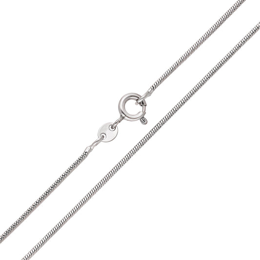 Sudraba ķēdīte ar čūskveida pinumu, 60 cm garumā
