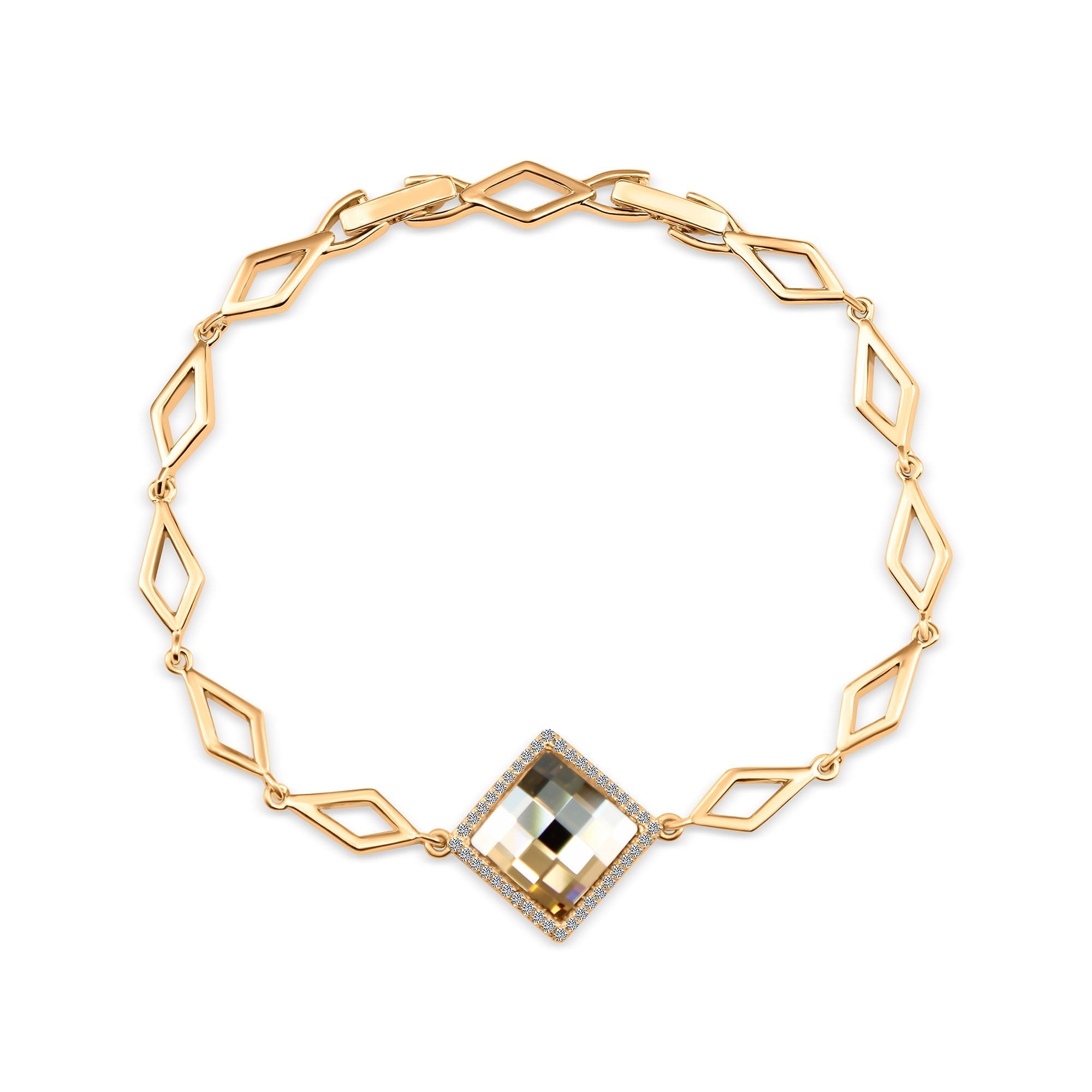 Aproce ar Swarovski kristālu un ģeometriskiem posmiem